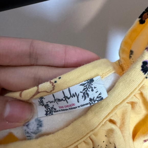 NWOT -Free People Women's Play Date Bodysuit Buttercup Retail $58 - Picture 7 of 8